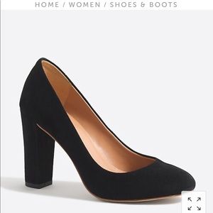 JCrew Suede black heel
